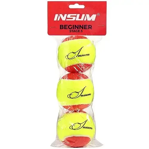 INSUM Kids Tennis Balls, Pressureless Tennis Balls for Kids Practice, Premium bardoshli feltdan tayyorlangan, Kichik boshlang'ichlar uchun mashq uchun ideal - 1