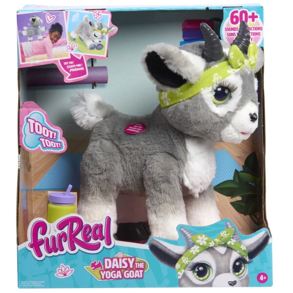 Интерактивная игрушка FurReal Daisy, коза йога, 11 дюймов, реалистичная плюшевая игрушка для детей. - 7