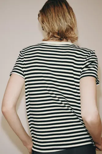 INTERLOCK SHORT SLEEVE T-SHIRT-striped - 5