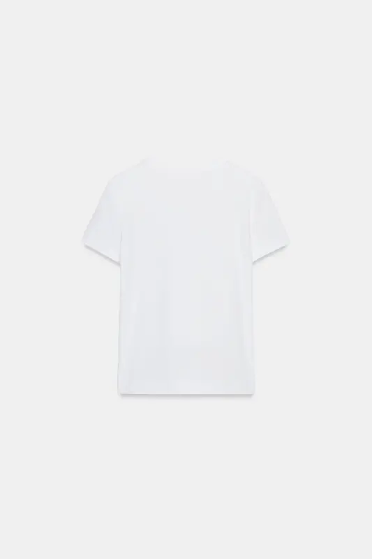 INTERLOK KISA KOLLU T-SHIRT-Beyaz - 6