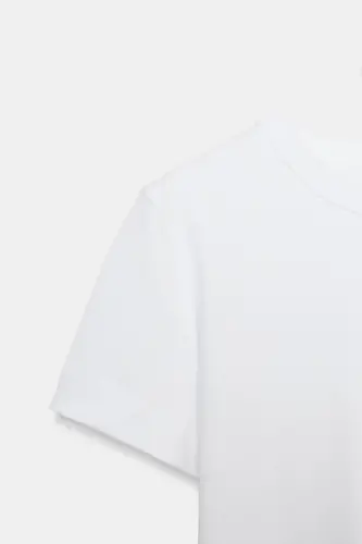 INTERLOK KISA KOLLU T-SHIRT-Beyaz - 7