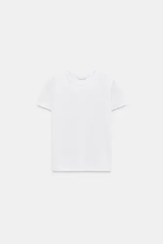 INTERLOK KISA KOLLU T-SHIRT-Beyaz - 3