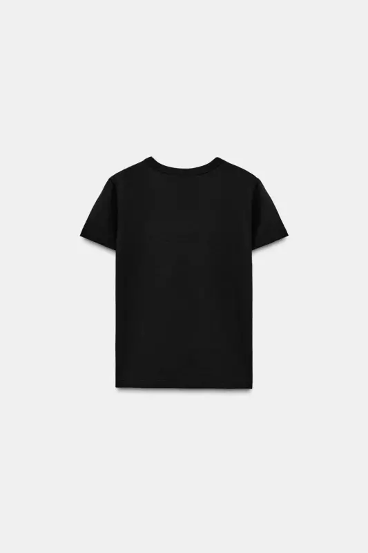 İNTERLOK KISA KOLLU T-SHIRT-Siyah - 5