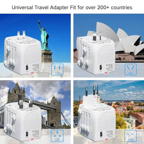 International Travel Adapter Voltage Converter, International Travel Adapter Voltage Converter to Step Down 230V to 120V for Hair Straighteners - 6