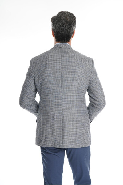 Intersivin Slim Fit Half Lined Men's Summer Gray Blazer Single Jacket - 2