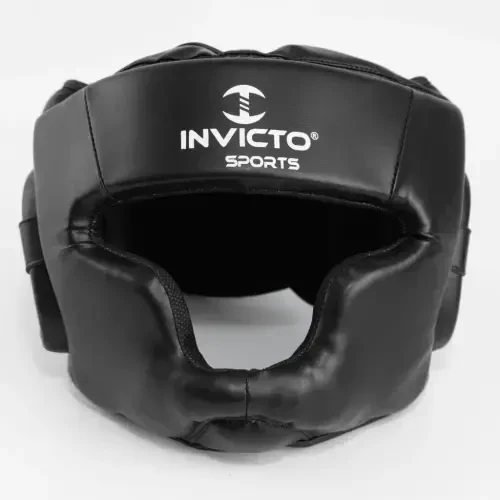 Invicto Boxing Headgear, Premium Himoya, Qora, Sozlanishi Mumkin, Ko'p Qatlamli Qoplama - 4