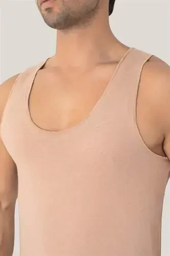 Invisible Athletic Men's Nude Ghost Tank Top 3 Pack 100% Cotton Jersey - 6