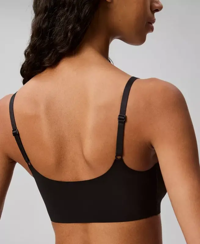 Women's Invisibles Comfort Lightly Lined Retro Bralette QF4783 - Black - 4