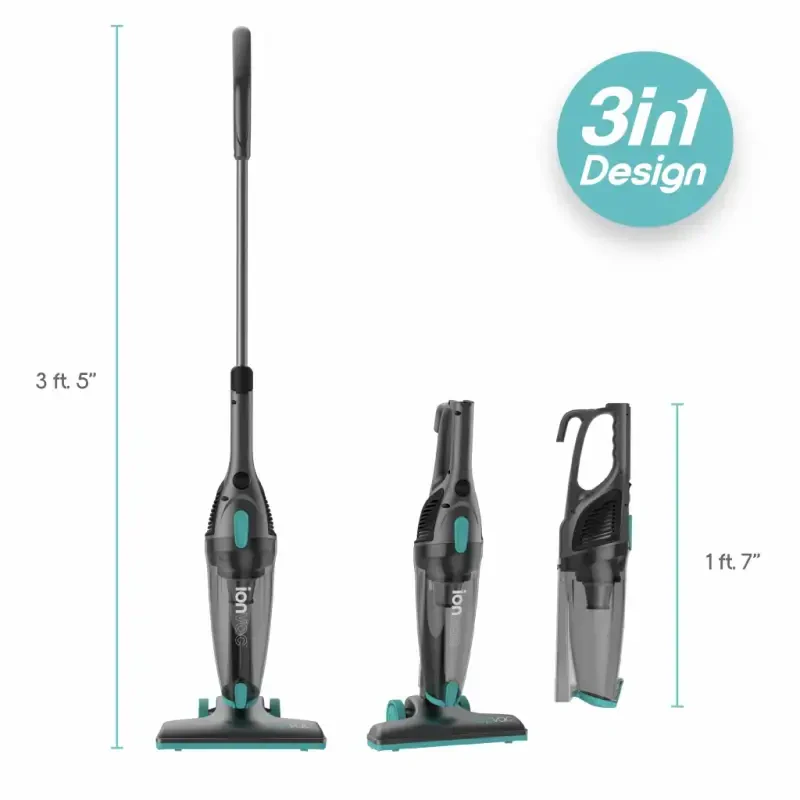 Ionvac ZipVac, 3-in-1 Corded Upright/Handheld Floor and Carpet Hand Vacuum Cleaner, New - 6
