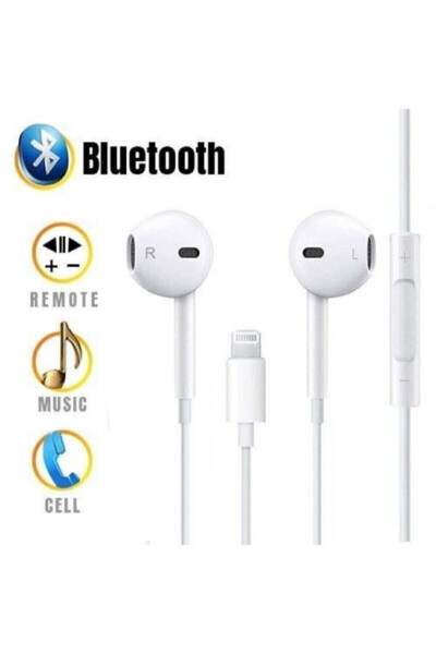 Ios 7 8 Plus X Xr Xs Max 11 Lightning Earphone Bluetooth Headset - 2