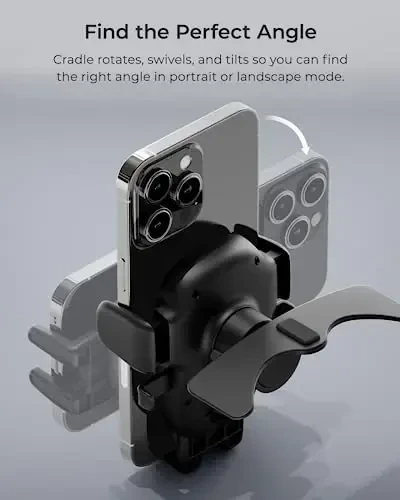 iOttie Easy One Touch Advanced CD Slot Car Phone Mount - Universal Cell Phone Holder for iPhone, Google, Samsung, LG, Moto and All Other Smartphones - 5