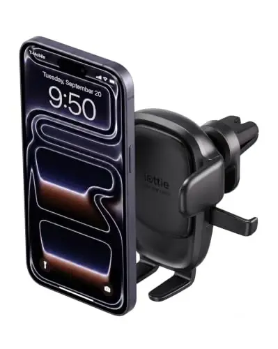 iOttie Easy One Touch Advanced Havo Vent Car Phone Mount - iPhone, Google, Samsung, Moto, Huawei, Nokia, LG va boshqa barcha smartfonlar uchun universal uyali telefon ushlagichi 