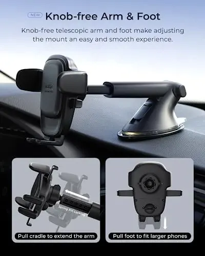 iOttie Easy One Touch Advanced Universal Car Mount Dashboard & Windshield Suction Cup Phone Holder for iPhone, Samsung, Google, All Smartphones - 2