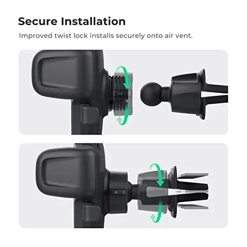iOttie Easy One Touch Signature Air Vent & Flush Mount Combo - iPhone, Google, Samsung, Moto, LG va boshqa barcha smartfonlar uchun universal avtomobil o'rnatish telefon ushlagichi - 3