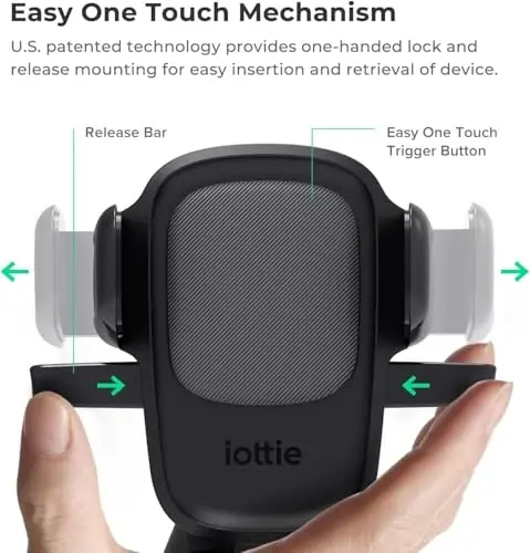 iOttie Easy One Touch Signature CD Slot Mount - iPhone, Google, Samsung, Moto, LG va boshqa barcha smartfonlar uchun universal avtomobil telefon ushlagichi - 2