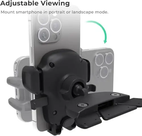 iOttie Easy One Touch Signature CD Slot Mount - iPhone, Google, Samsung, Moto, LG va boshqa barcha smartfonlar uchun universal avtomobil telefon ushlagichi - 3