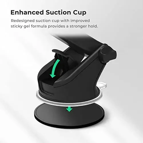 iOttie Easy One Touch Signature Dashboard & Windshield Universal Car Mount Phone Holder Desk Stand with Suction Cup Base and Telescopic Arm for iPhone, Samsung, Google, More Smartphones - 4