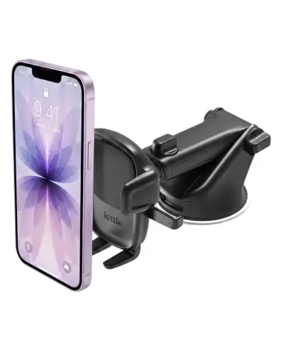 iOttie Easy One Touch Signature Dashboard & Windshield Universal Car Mount Phone Holder Desk Stand with Suction Cup Base and Telescopic Arm for iPhone, Samsung, Google, More Smartphones - IOTTIE