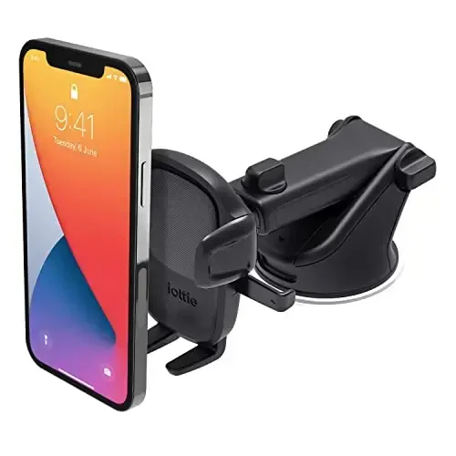 iOttie Easy One Touch Signature Dashboard & Windshield Universal Car Mount Phone Holder Desk Stand with Suction Cup Base and Telescopic Arm for iPhone, Samsung, Google, More Smartphones - MODAZONE