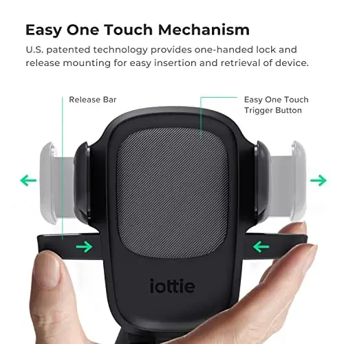 iOttie Easy One Touch Signature Air Vent & Flush Mount Combo - Universal Car Mount Phone Holder for iPhone, Google, Samsung, Moto, LG, and all other Smartphones - IOTTIE (1)