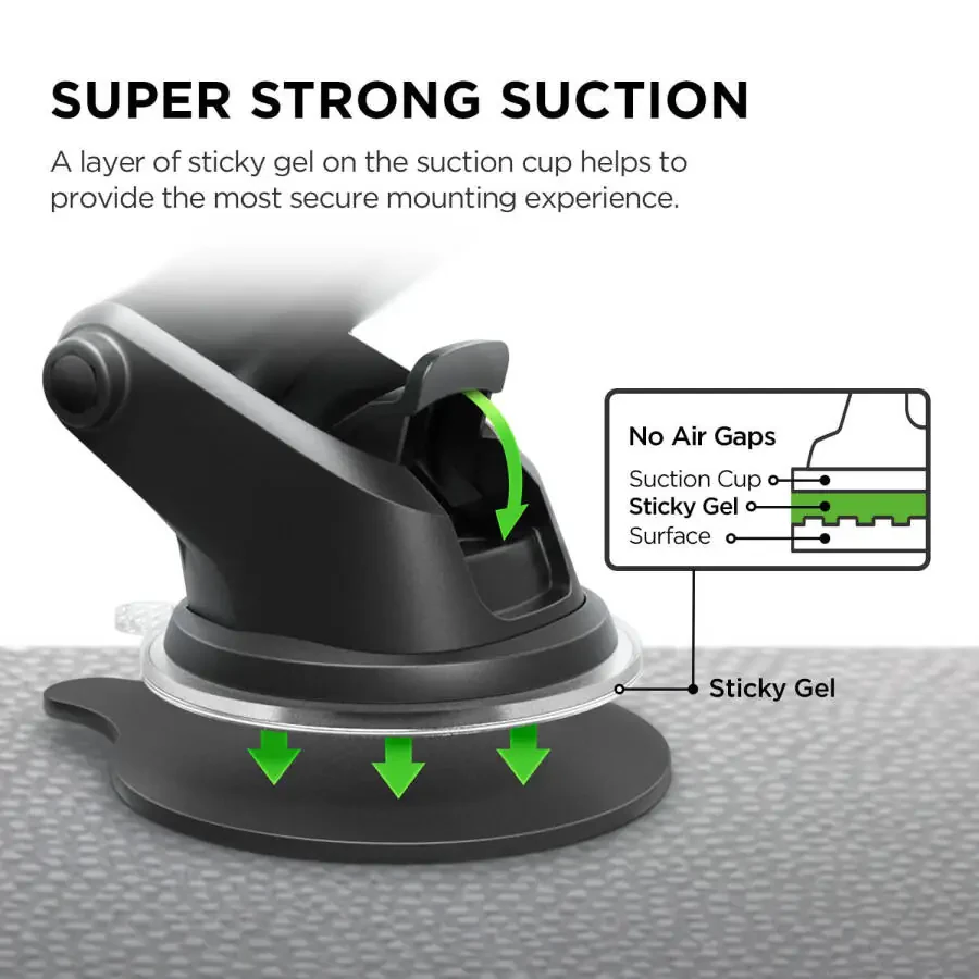 iOttie Easy One Touch Simsiz Qi Sertifikatlangan Tez Zaryadlash, Qurilma Panele va Oldingi Shisha Mashina Ulagichi va Tutqich - 6