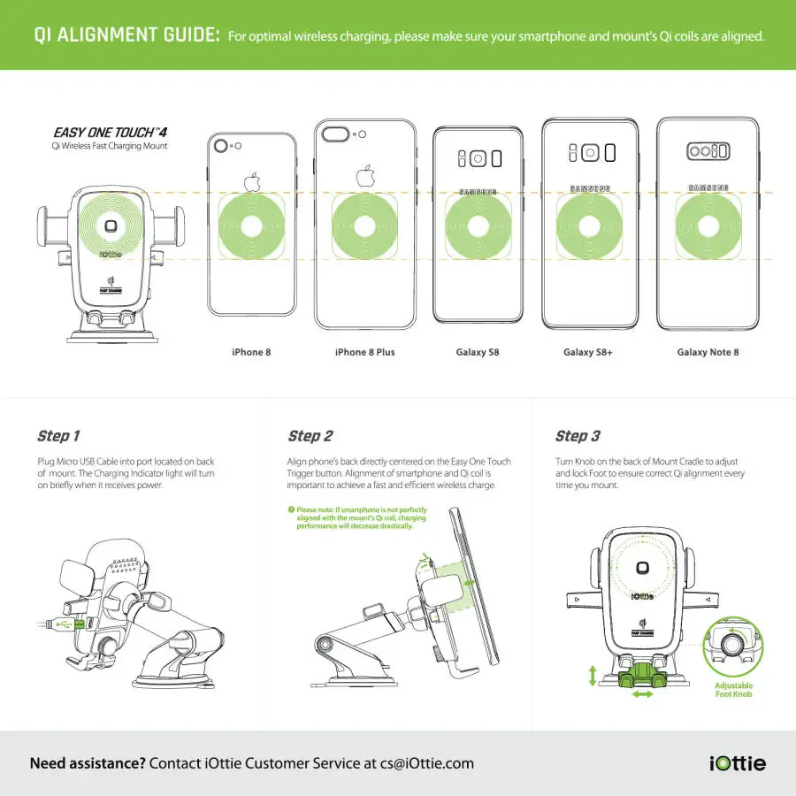 iOttie Easy One Touch Simsiz Qi Sertifikatlangan Tez Zaryadlash, Qurilma Panele va Oldingi Shisha Mashina Ulagichi va Tutqich - 9