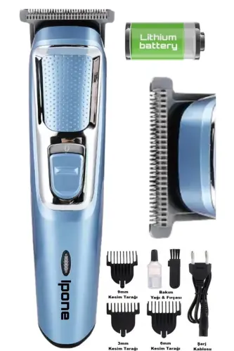 Ip-1017 Professionel Traş Makinesi - AÇIK MAVİ - 3