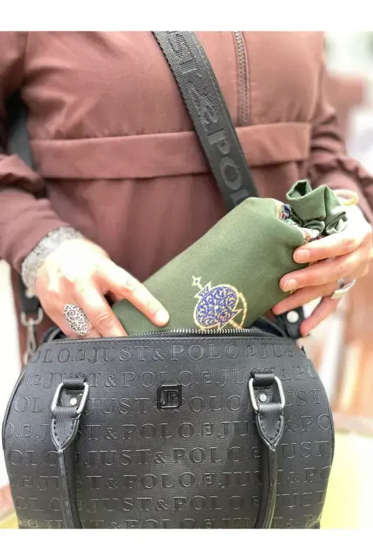 Ipak Dokuli Tashuv Chiqadigan Sumkali Joynamoz Ipk05-Yashil - 4