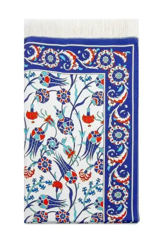 İpek Dokulu Taşıma Çantalı Seccade Ipk02-Lacivert - 5