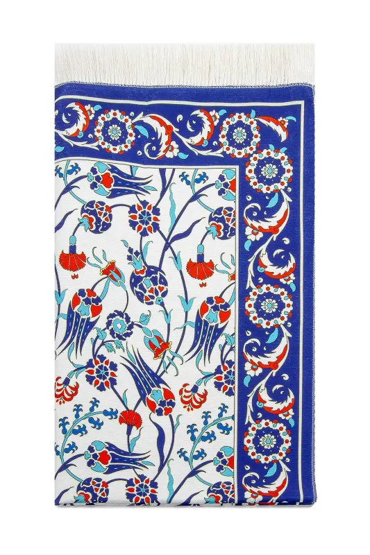İpek Dokulu Taşıma Çantalı Seccade Ipk02 - Lacivert - 6