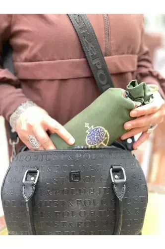 İpek Dokulu Taşıma Çantalı Seccade Ipk05-Yeşil - 4