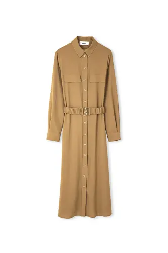 ipekyol Shirt Dress with Metal Buckle - 3