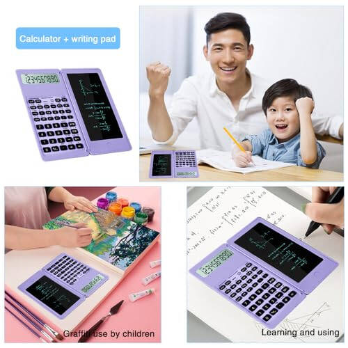 IPepul Scientific Calculators for Students, 10-Digit Large Screen, Math Calculator with Notepad, Classroom Must Haves for Middle High School Supplies & College(Purple) - 6