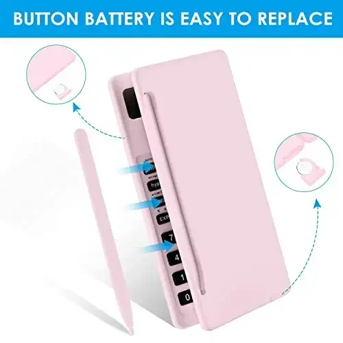 IPepul Talabalar uchun ilmiy kalkulyatorlar, 10 xonali katta ekran, bloknotli matematik kalkulyator, o'rta maktab ta'minoti va kollej uchun sinf uchun zarur narsalar (pushti) - 5