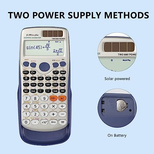 IPEROT Scientific Calculators, Solar Scientific Calculator Large Screen 417 Function, Calculators Very Suitable for High School and College Students Calculus Algebra and Other Math Textbooks (Solar) - 3