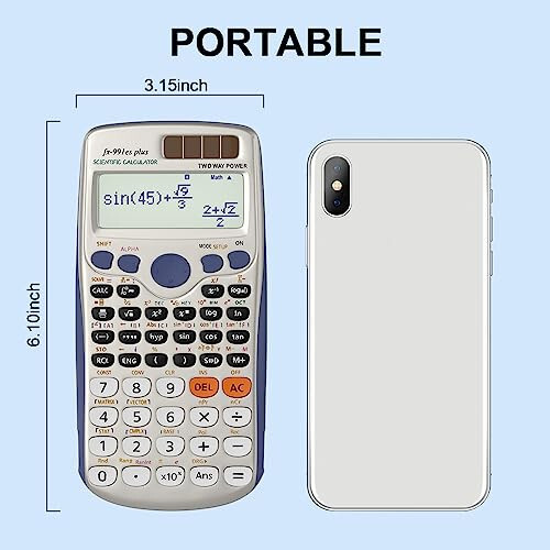 IPEROT Scientific Calculators, Solar Scientific Calculator Large Screen 417 Function, Calculators Very Suitable for High School and College Students Calculus Algebra and Other Math Textbooks (Solar) - 5