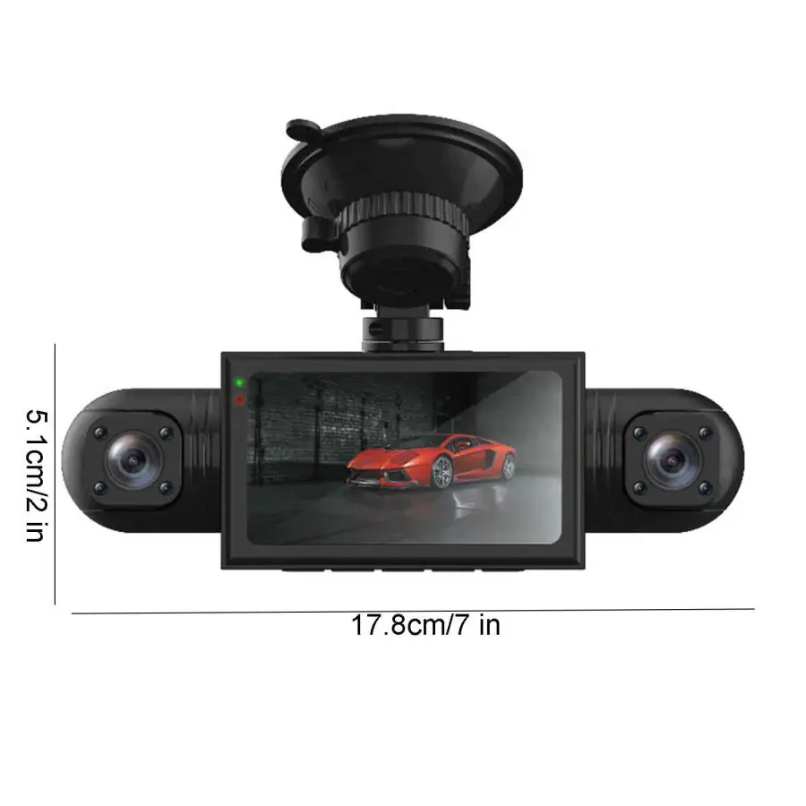 IPEWLEX 4-Way Dash Camera with 360 Degree Panoramic View, 1080P HD Recording for Front, Rear, Left, and Right, Night Vision, and Motion Detection, Black - 3