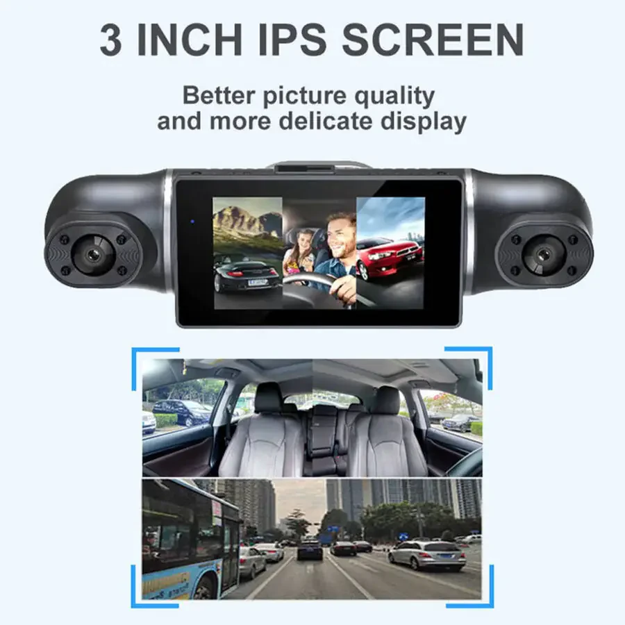 IPEWLEX 4-Way Dash Camera with 360 Degree Panoramic View, 1080P HD Recording for Front, Rear, Left, and Right, Night Vision, and Motion Detection, Black - 6
