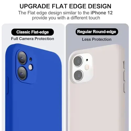 Vooii Compatible with iPhone 11 Case 6.1 inch, Soft Liquid Silicone with [Anti-Scratch Microfiber Lining] [Flat Edge] [Camera Protection] Shockproof Phone Case for iPhone 11 - Klein Blue - 3