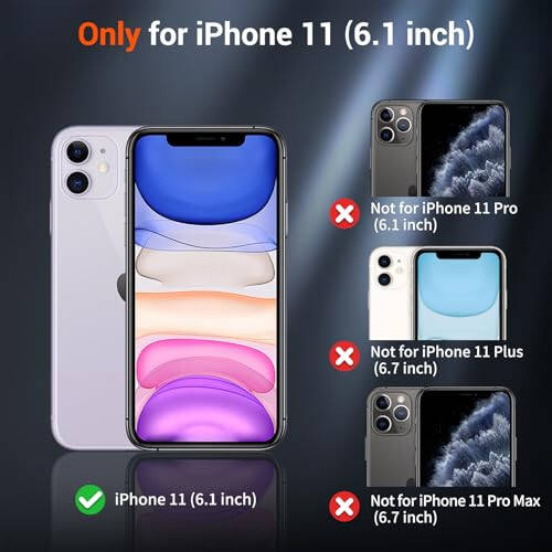 SUPFINE for iPhone 11 Case, [10 FT Military Dropproof] [Dual Layer Structure Protection] Non-Slip Heavy Duty Shockproof Phone Case,Black - 1