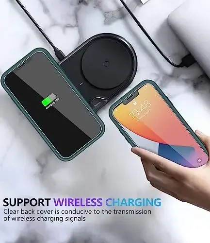 Diverbox for iPhone 11 Case [Shockproof] [Dropproof] [Tempered Glass Screen Protector],Heavy Duty Protection Phone Case Cover for Apple iPhone 11 (Dark Green-2in1) - 7