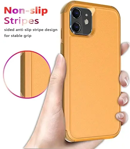 Diverbox for iPhone 11 Case [Shockproof] [Dropproof] [Tempered Glass Screen Protector],Heavy Duty Protection Phone Case Cover for Apple iPhone 11 (Yellow-3in1) - 5