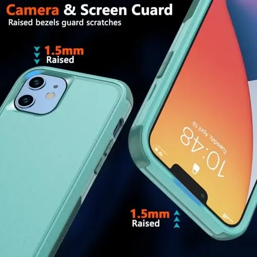 Diverbox for iPhone 11 Phone Case,iPhone 11 Magnetic Case [with Screen Protector & Camera Lens Protector ] Heavy Duty Phone Case for iPhone 11 Case (Magnetic Teal) - 4