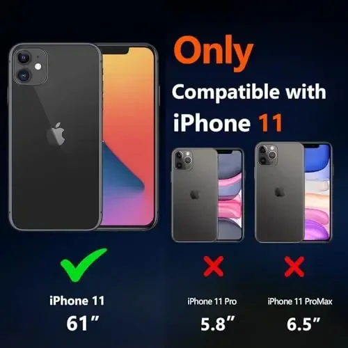 Diverbox for iPhone 11 Phone Case,iPhone 11 Magnetic Case [with Screen Protector & Camera Lens Protector ] Heavy Duty Phone Case for iPhone 11 Case (Magnetic Black) - 6