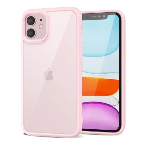 iPhone 11 için LoeoeL Kılıfı Şeffaf, Şeffaf Hibrit 11 Telefon Kılıfı [Sert Plastik ve Yumuşak Silikon Tampon] Akrilik Sararmayan İnce İnce Koruyucu Kadınlar için Kapak, Açık Pembe 