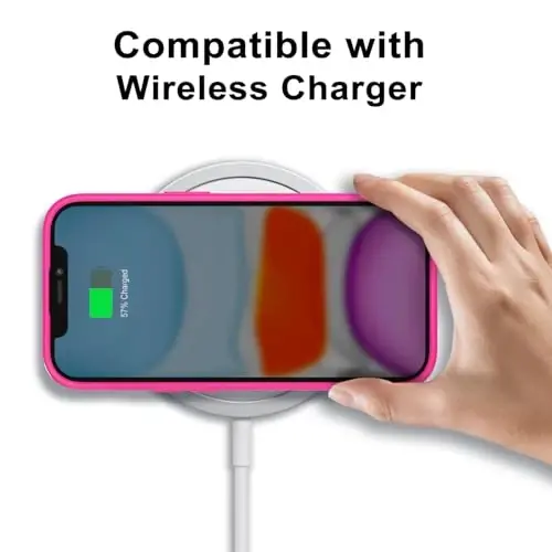 LoeoeL for iPhone 11 Case Clear, Transparent Hybrid 11 Phone Case [Hard Plastic & Soft Silicone Bumper] Acrylic Non Yellowing Thin Slim Protective Cover for Women, Neon Hot Pink - 7