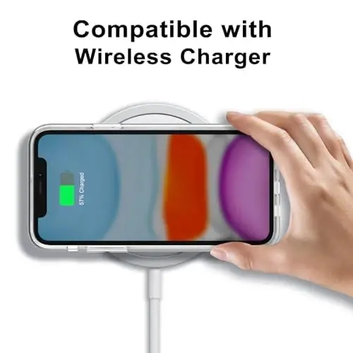 LoeoeL for iPhone 11 Case Clear, Transparent Hybrid 11 Phone Case [Hard Plastic & Soft Silicone Bumper] Acrylic Non Yellowing Thin Slim Protective Cover for Women, Crystal Clear - 7