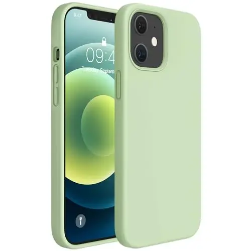 Miracase Designed for iPhone 11 Phone Case, with Screen Protector, Liquid Silicone Gel Rubber Full Body Drop Protection Shockproof Cover Phone Case for iPhone 11 6.1 inch, Matcha Green - MIRACASE