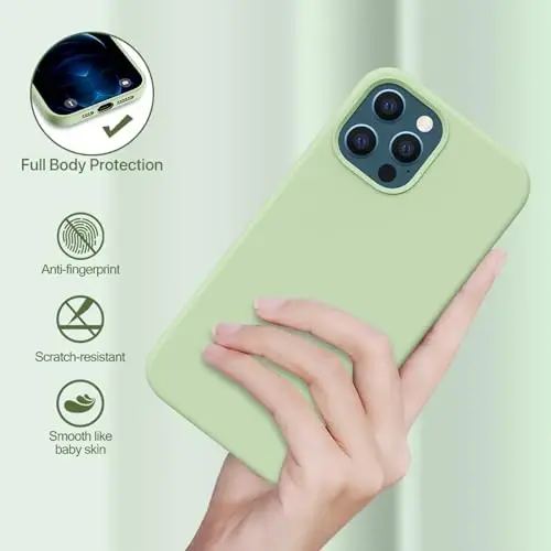 Miracase Designed for iPhone 11 Phone Case, with Screen Protector, Liquid Silicone Gel Rubber Full Body Drop Protection Shockproof Cover Phone Case for iPhone 11 6.1 inch, Matcha Green - 3