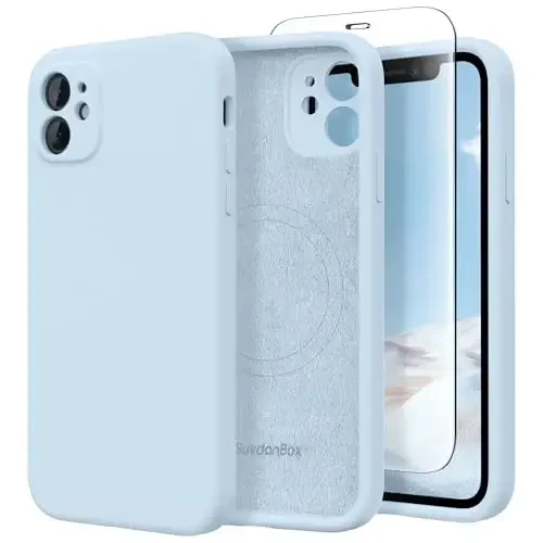 SuydanBox Magnetic for iPhone 11 Phone Case Silicone, Compatible with MagSafe, [Full Camera Protection][Screen Protector] Slim Shockproof Protective Case for iPhone 11 6.1